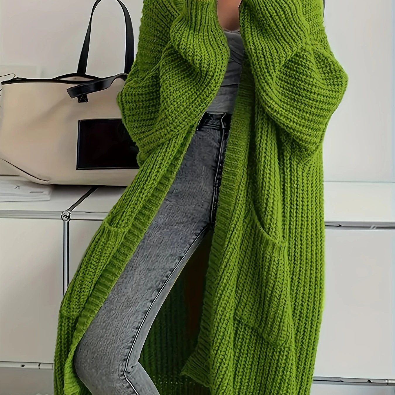 Krohn-e | Strickjacke mit Gürtel für Damen