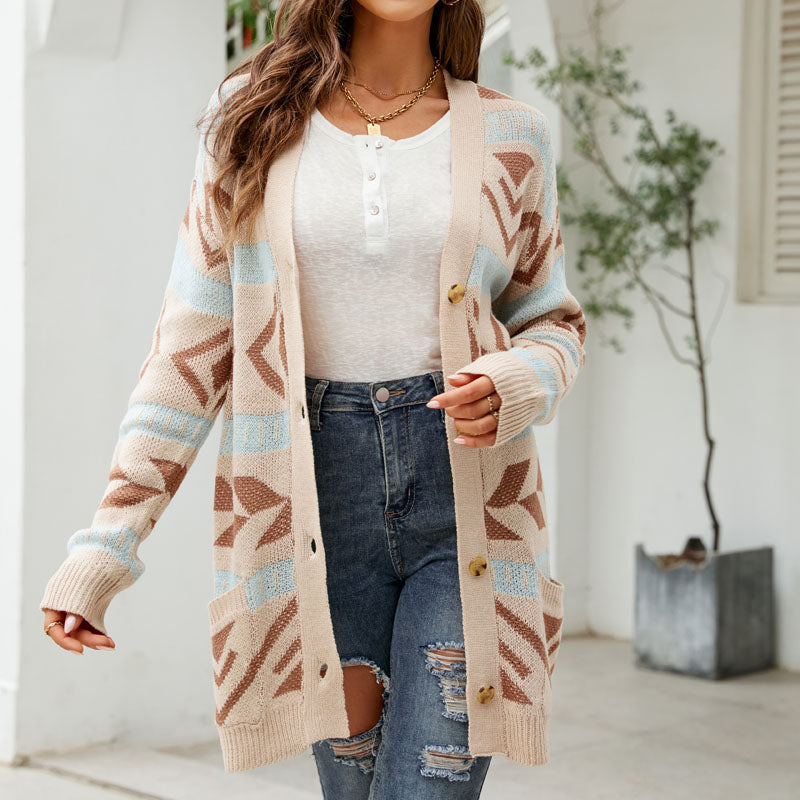 Krohn-e | Lässiger Strick Strickjacke