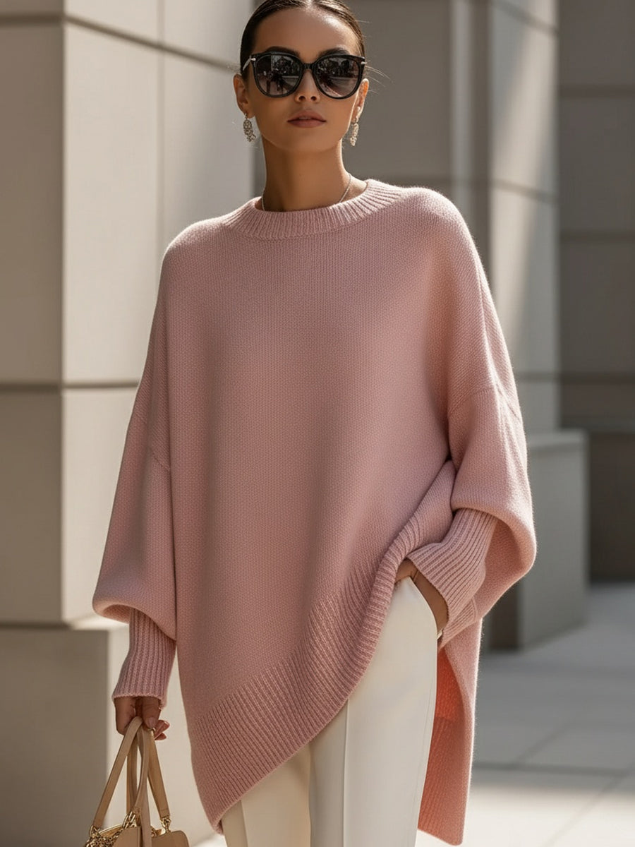 KROHN-E Damen Oversize-Poncho Weich Vielseitig Casual