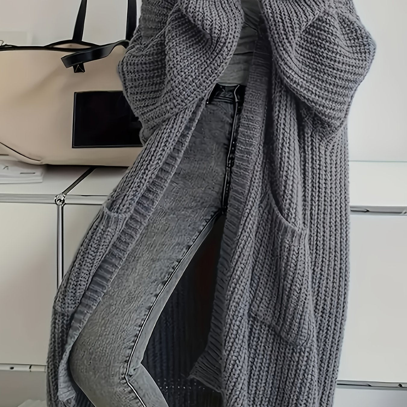 Krohn-e | Strickcardigan mit Gürtel für Damen