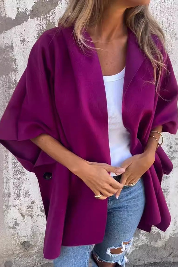 Krohn-e | Übergroßer Losvallender Cape Mantel Damen