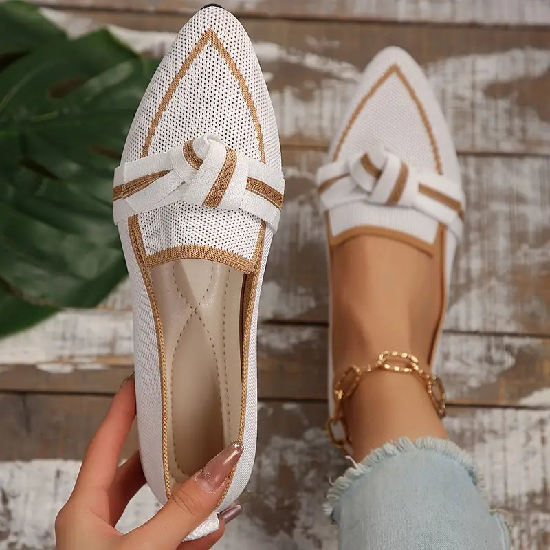 Anwen Strick-Slipper mit spitzer Zehe
