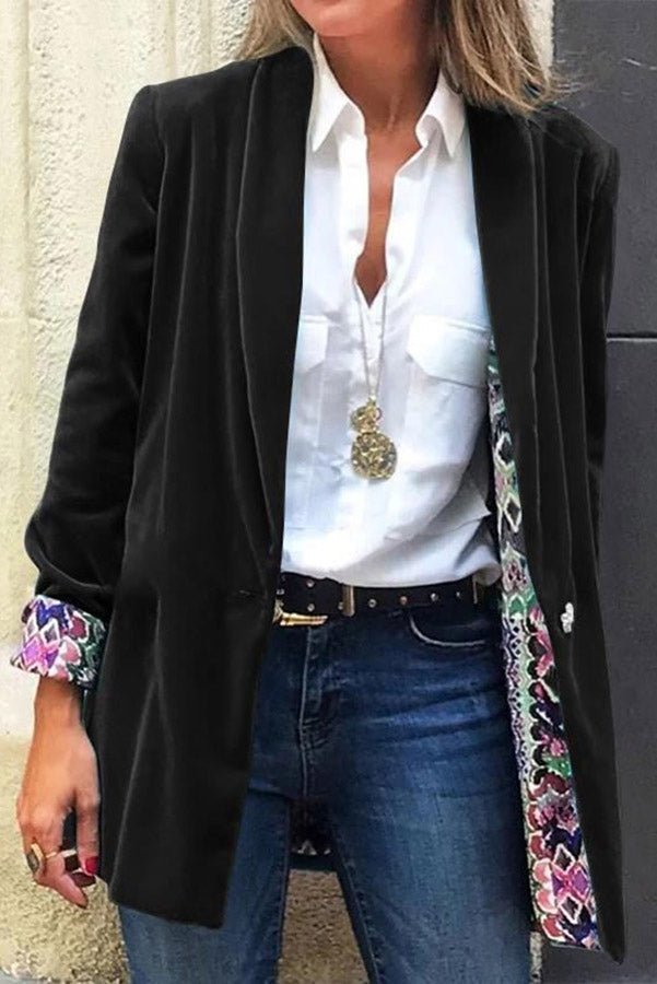 Krohn-e | Für Eternity Wende Retro Druck Blazer