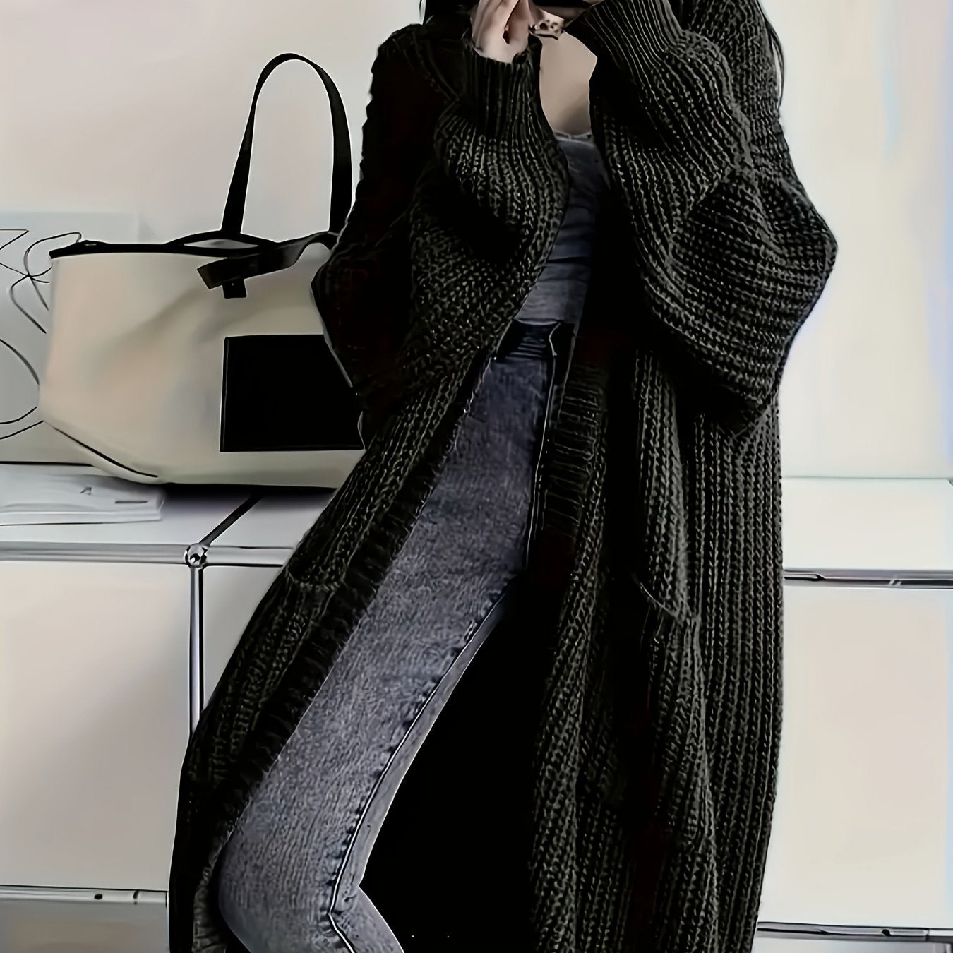 Krohn-e | Strickjacke mit Gürtel für Damen