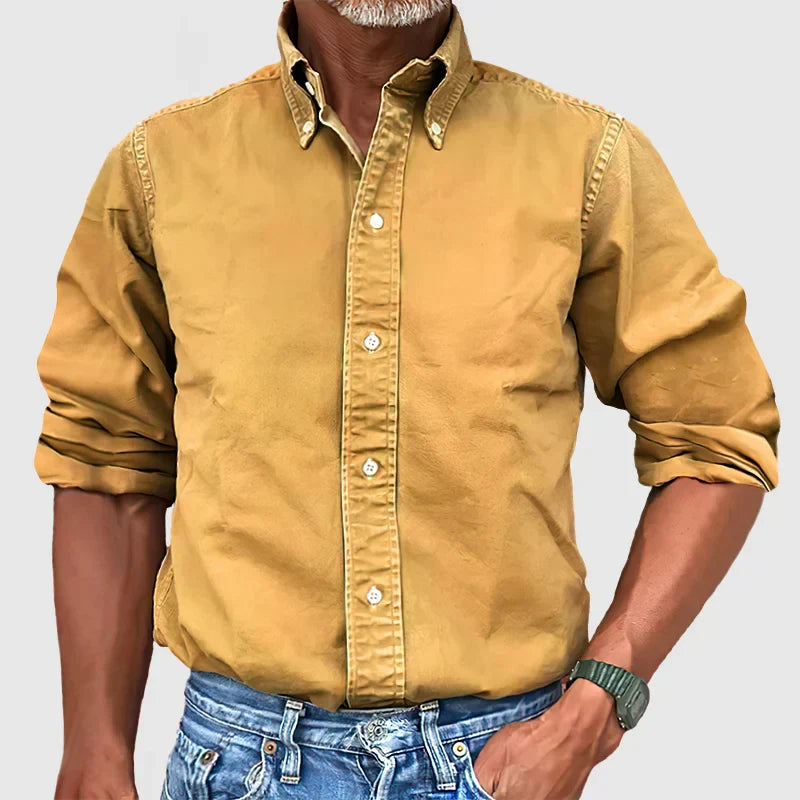 Vince Herrenhemd: Vintage-Washed Look