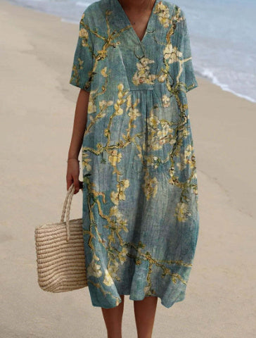 Fudus bequemes Maxikleid mit Blumenmuster