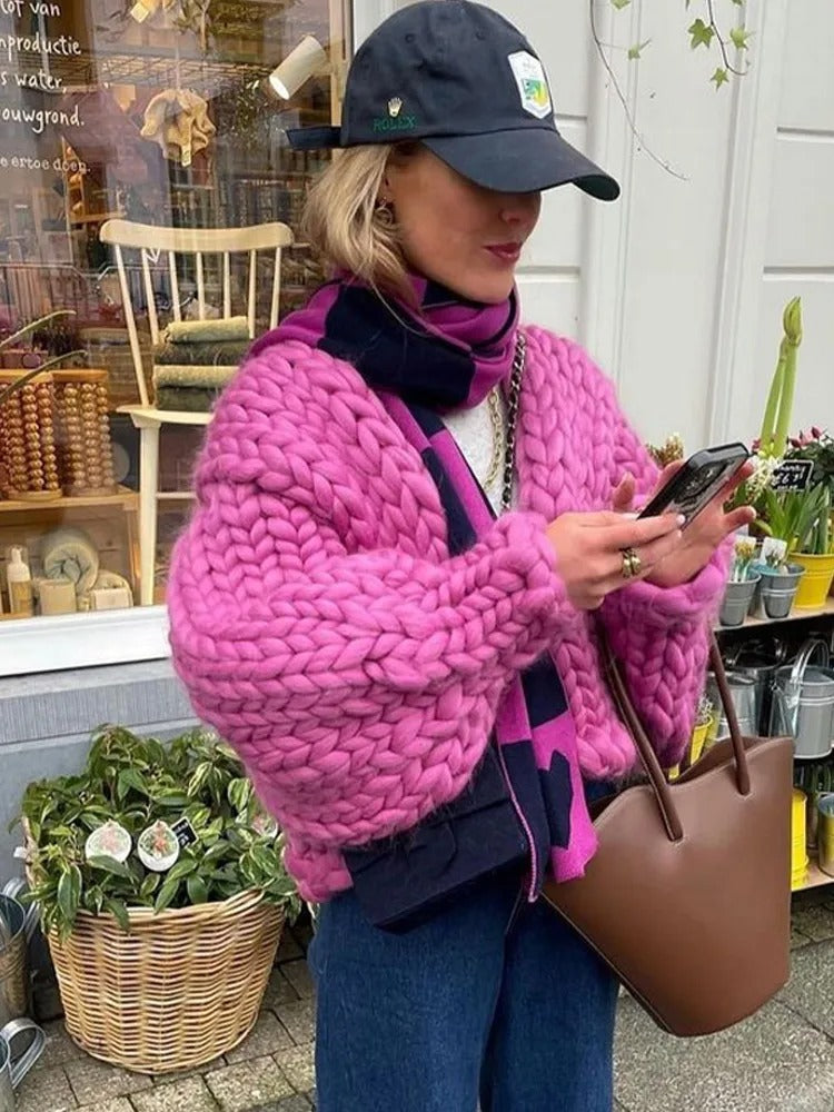Krohn-e | Strick-Cardigan in Uni, leger