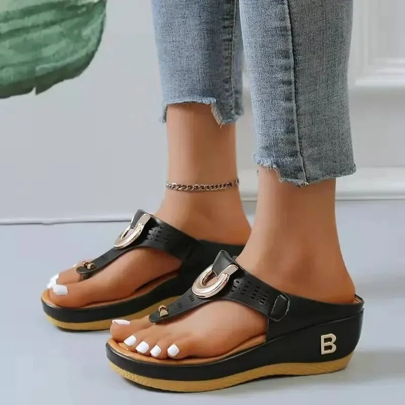 Lurenza® Komfortsandalen: Elegante Zehentrenner