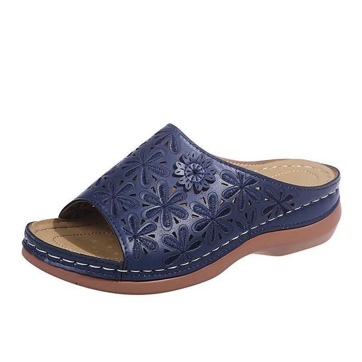 KROHN-E Damen Orthopädische Sandalen Vanille Fußbett-Unterstützung