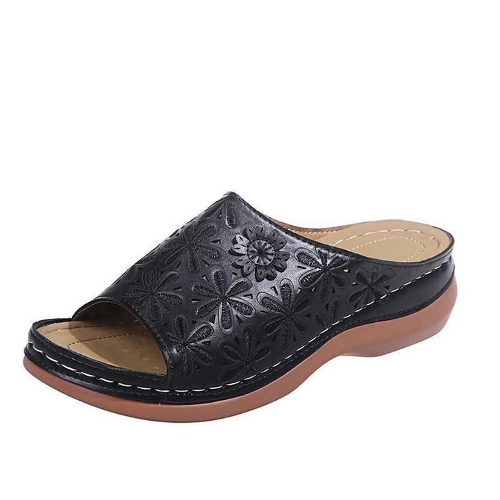 KROHN-E Damen Orthopädische Sandalen Vanille Fußbett-Unterstützung