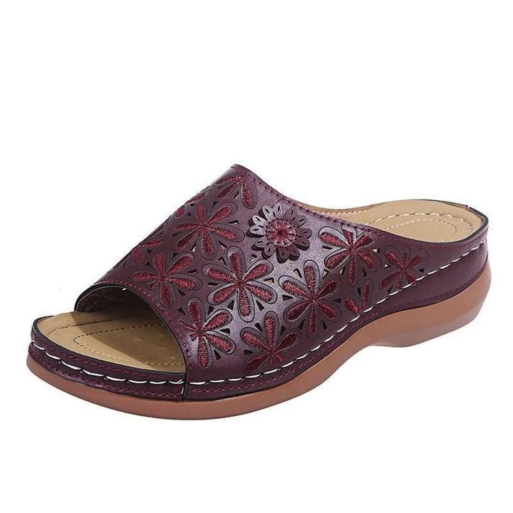 KROHN-E Damen Orthopädische Sandalen Vanille Fußbett-Unterstützung