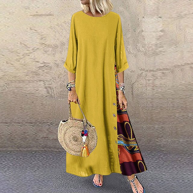 Baumwoll-Leinen Sommerkleid - Cher