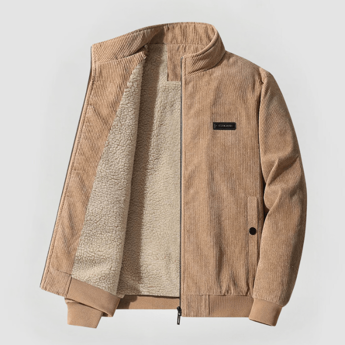 Krohn-e | Corduroy-jacke mit Teddyfutter Warm und Komfortabel Ideal für Kaltes Wetter