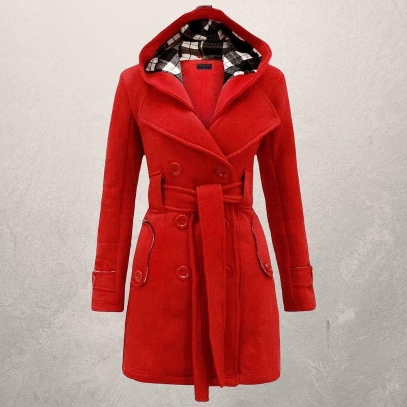 Krohn-e | Warme Winter Mantel - Taillengürtel