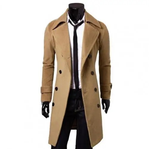 Herren-Trenchcoat, zweireihig, britischer Stil