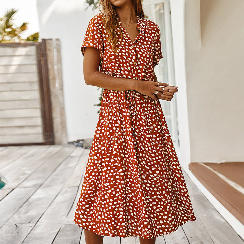 Zanna Damen Kleid mit Polka Dots