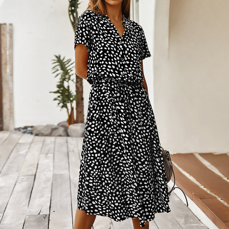 Zanna Damen Kleid mit Polka Dots