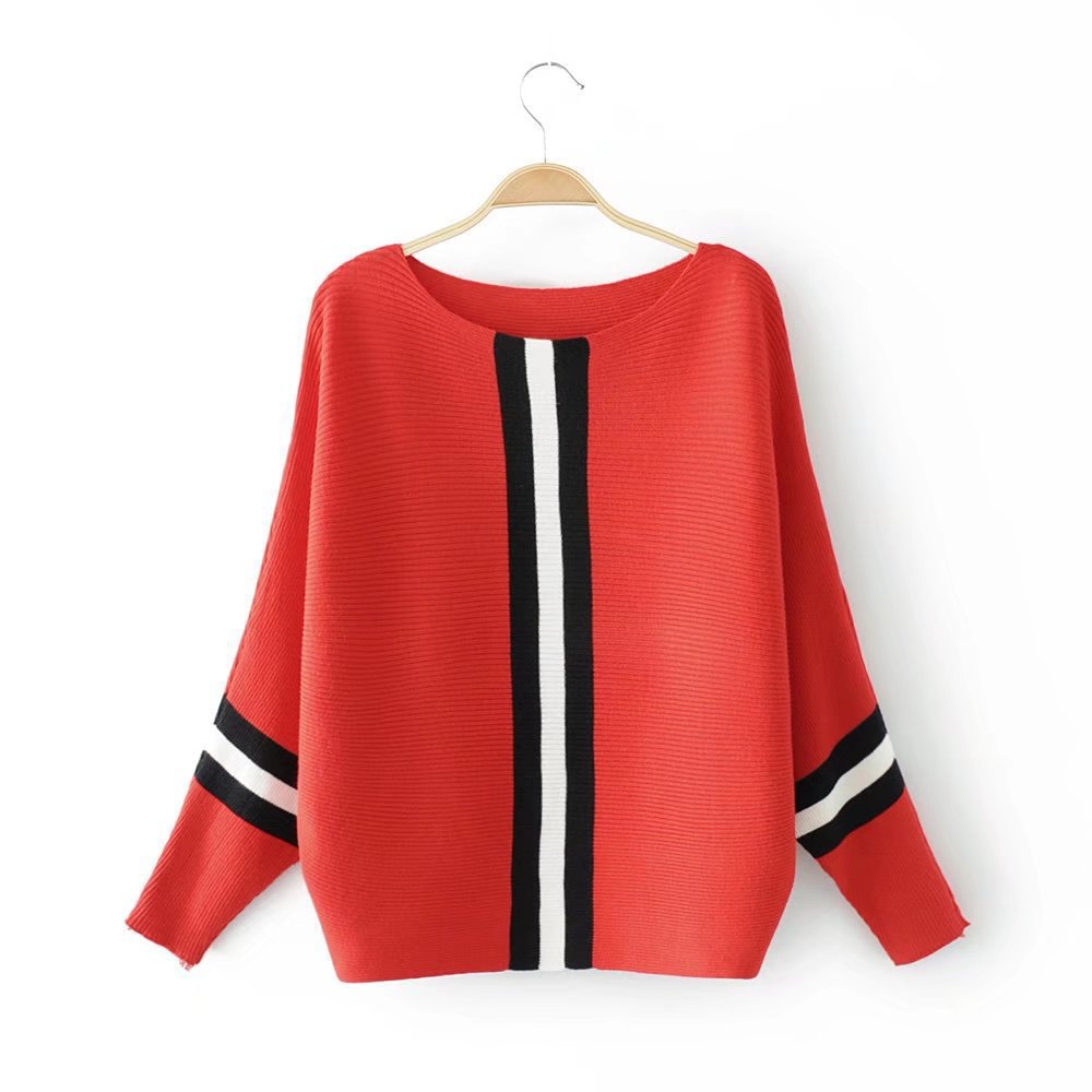 Damen lässiger Strickpullover mit sportlichem Streifenmuster Krohn-e