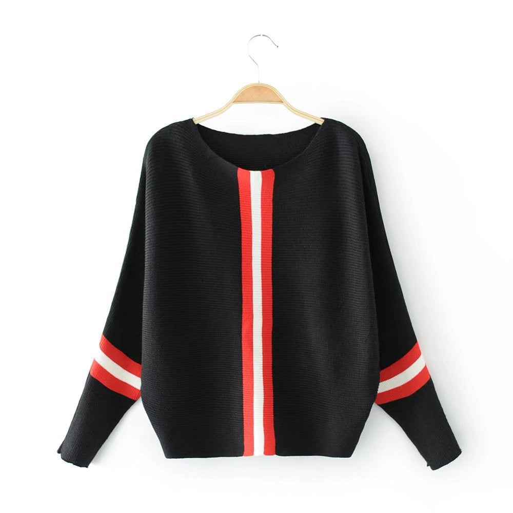 Damen lässiger Strickpullover mit sportlichem Streifenmuster Krohn-e