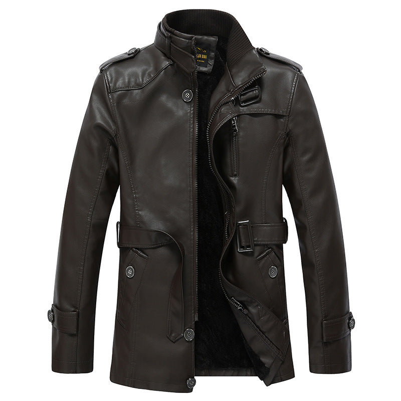Herren Kunstlederjacke mit weichem Innenfutter Krohn-e