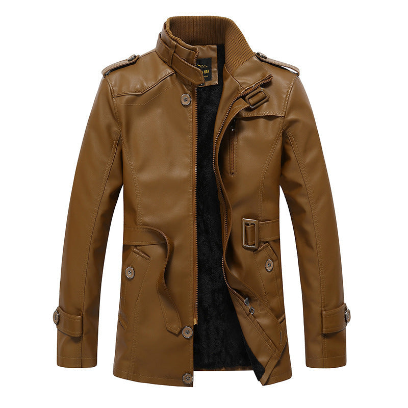 Herren Kunstlederjacke mit weichem Innenfutter Krohn-e
