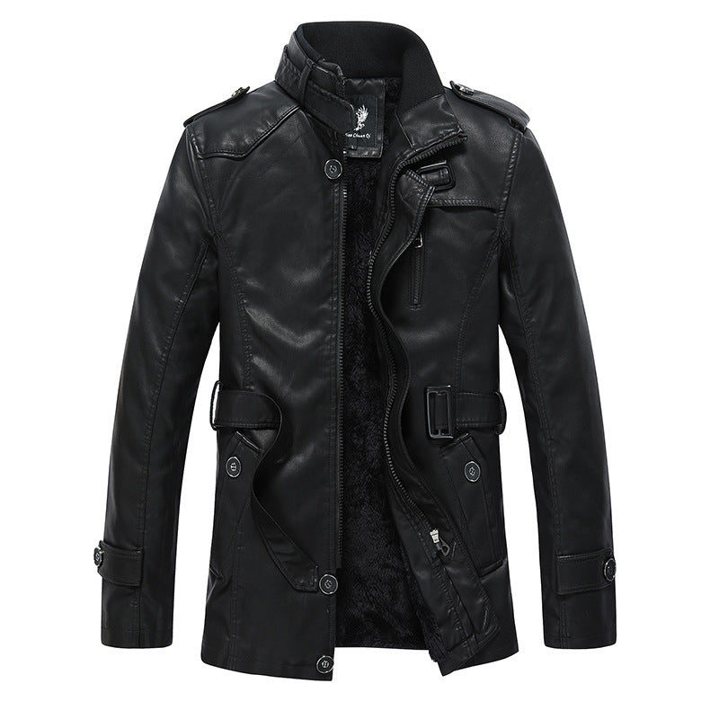 Herren Kunstlederjacke mit weichem Innenfutter Krohn-e