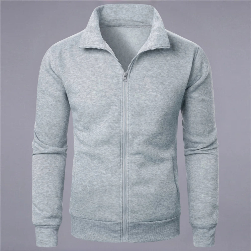 Krohn-e | Klassisches Sweatshirt mit Reißverschluss Baumwollmischung Komfort und Stil