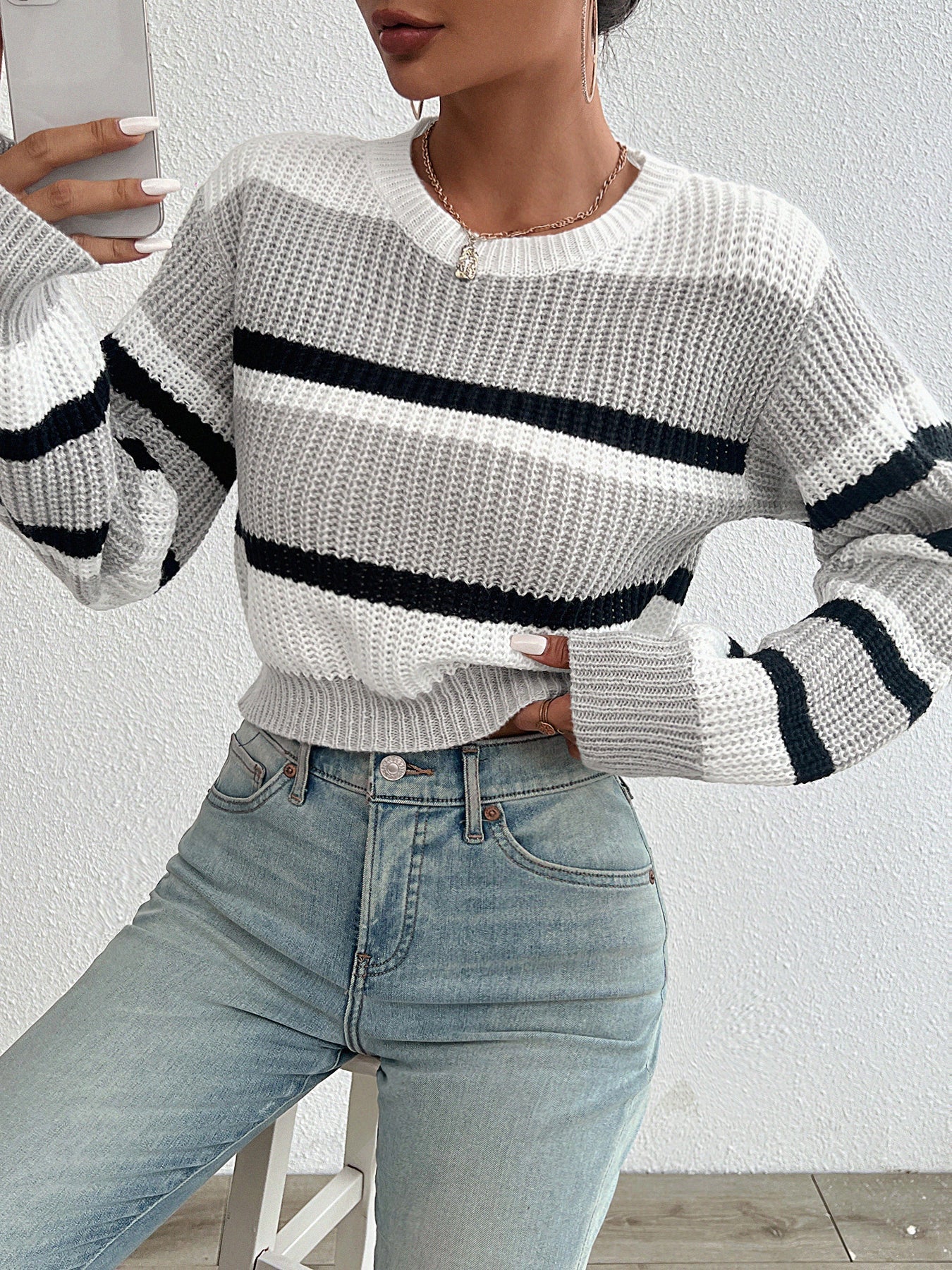 Krohn-e | Strickpullover mit Rundhalsauschnitt