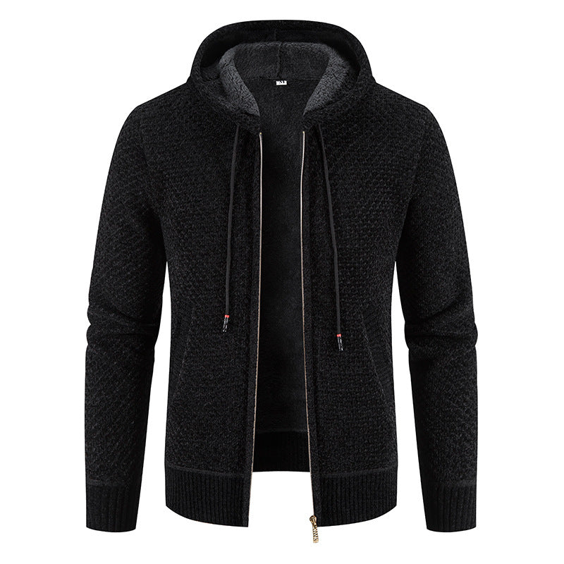 Krohn-e | Stilvoller Kapuzen-Cardigan für Männer