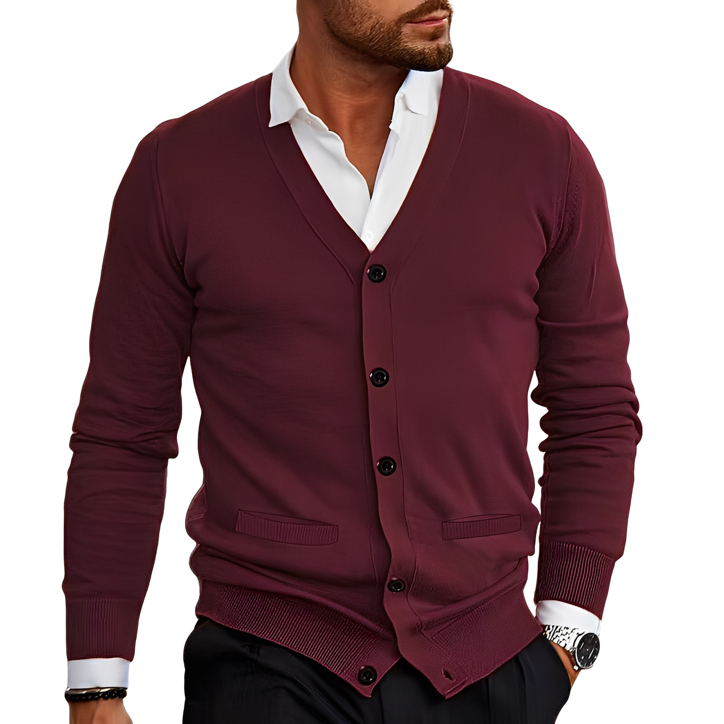 Krohn-e | Lässiger, einfacher Cardigan für Männer