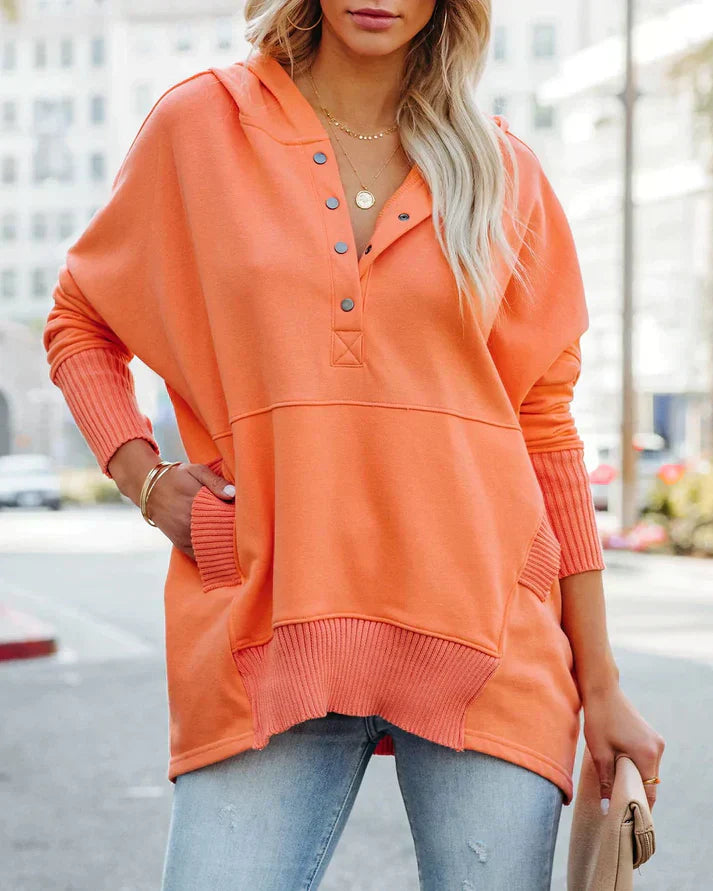 Fudus: Elegantes Orangenfarbenes Sweatshirt
