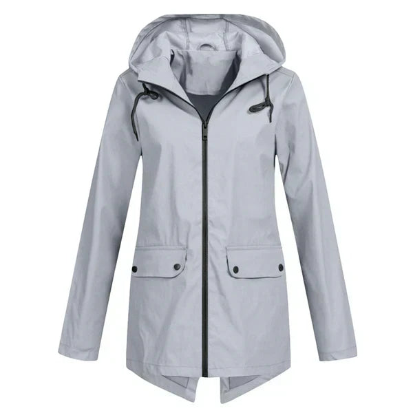 Krohn-e | Trendy Damen Regenjacke mit Kapuze