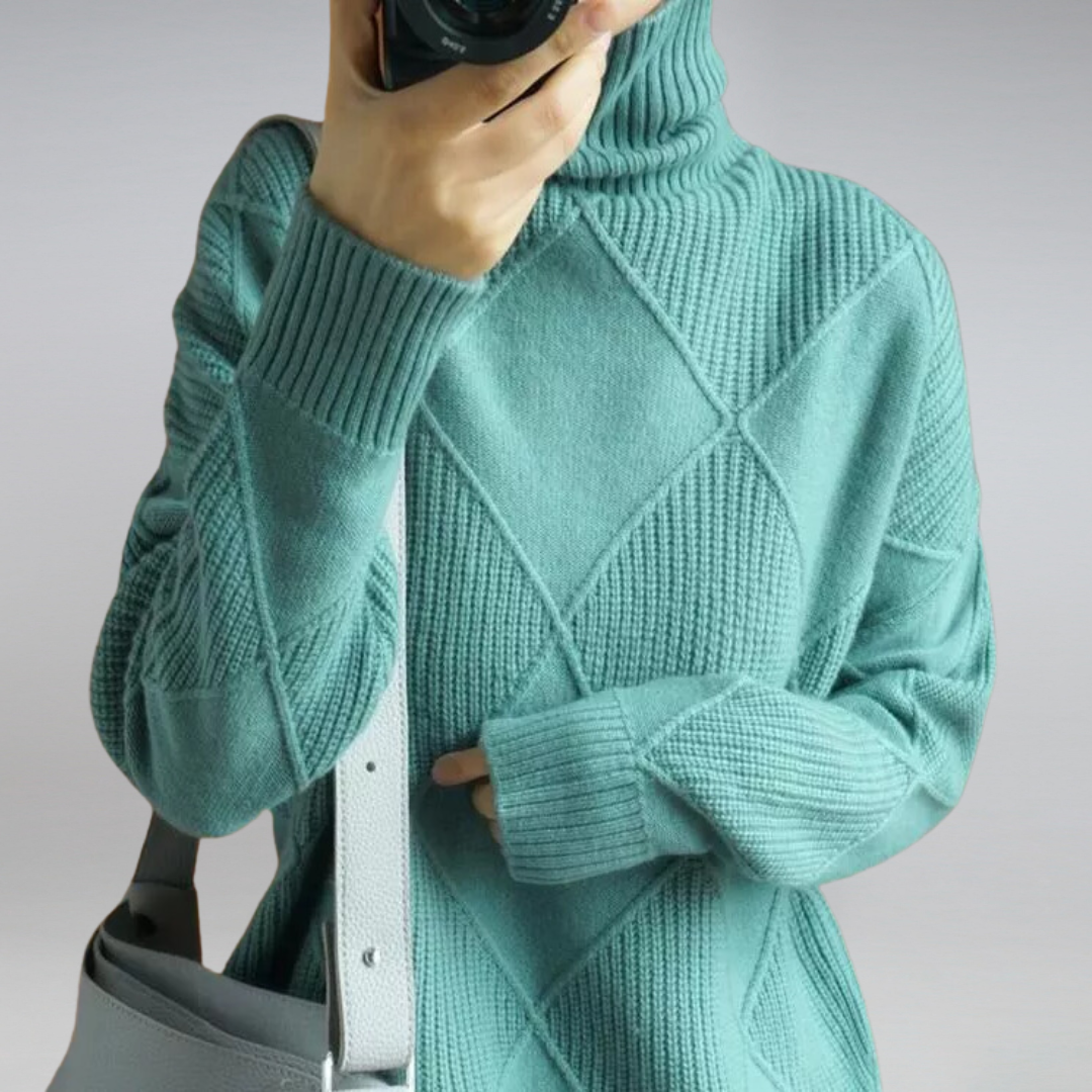 Krohn-e | Kuscheliger Weicher Rollkragenpullover im Minimalstil