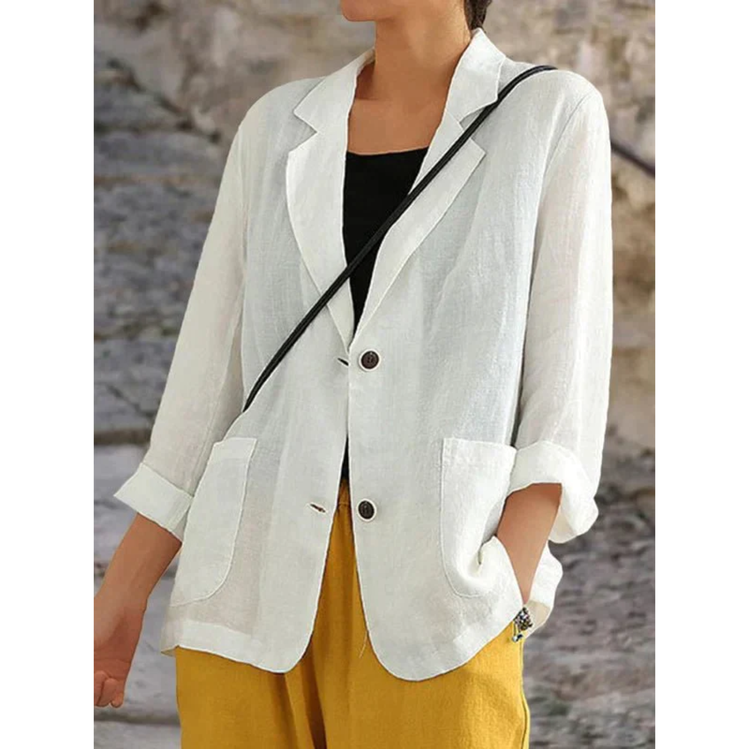 Hochwertiger Leinenblazer im eleganten Stil