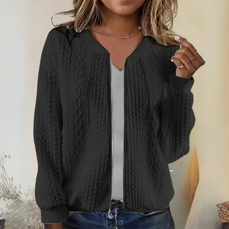 Krohn-e | Bequeme Zipperjacke für Damen