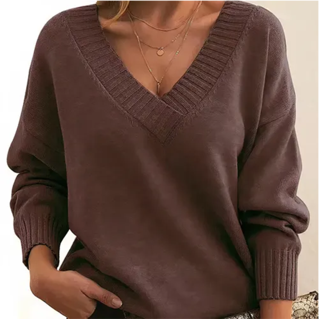 Krohn-e | Pullover Winter V-Ausschnitt für Frauen