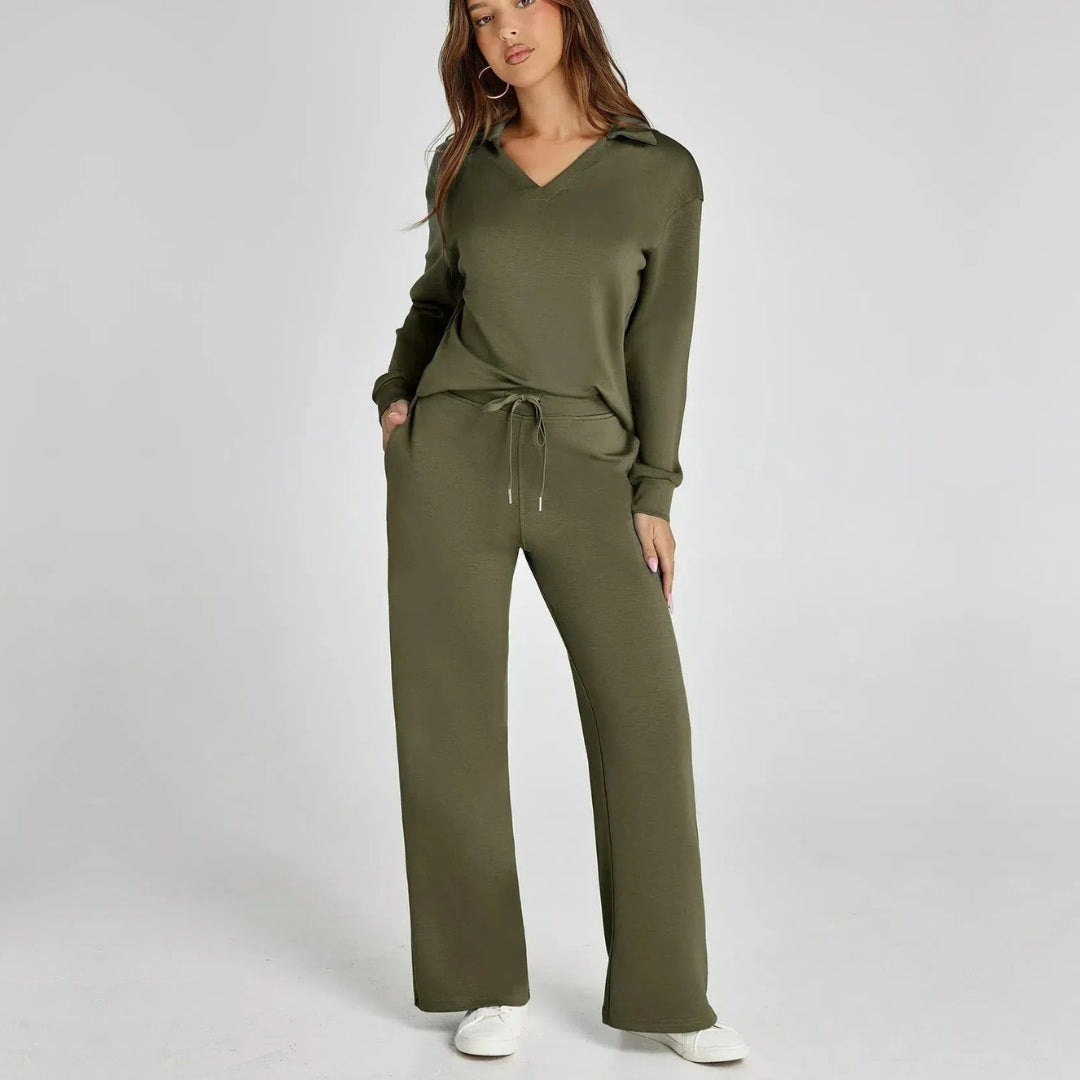 Krohn-e | Damen Loungewear Satz mit Weiten Hosen
