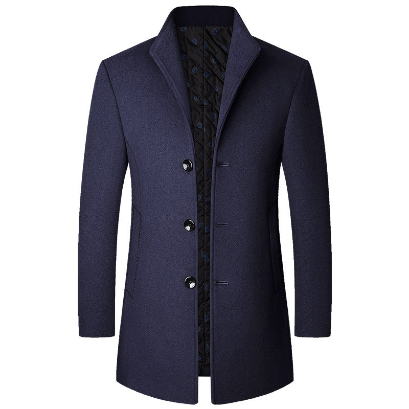 Krohn-e | Eleganter Langer Wollmantel für Herren