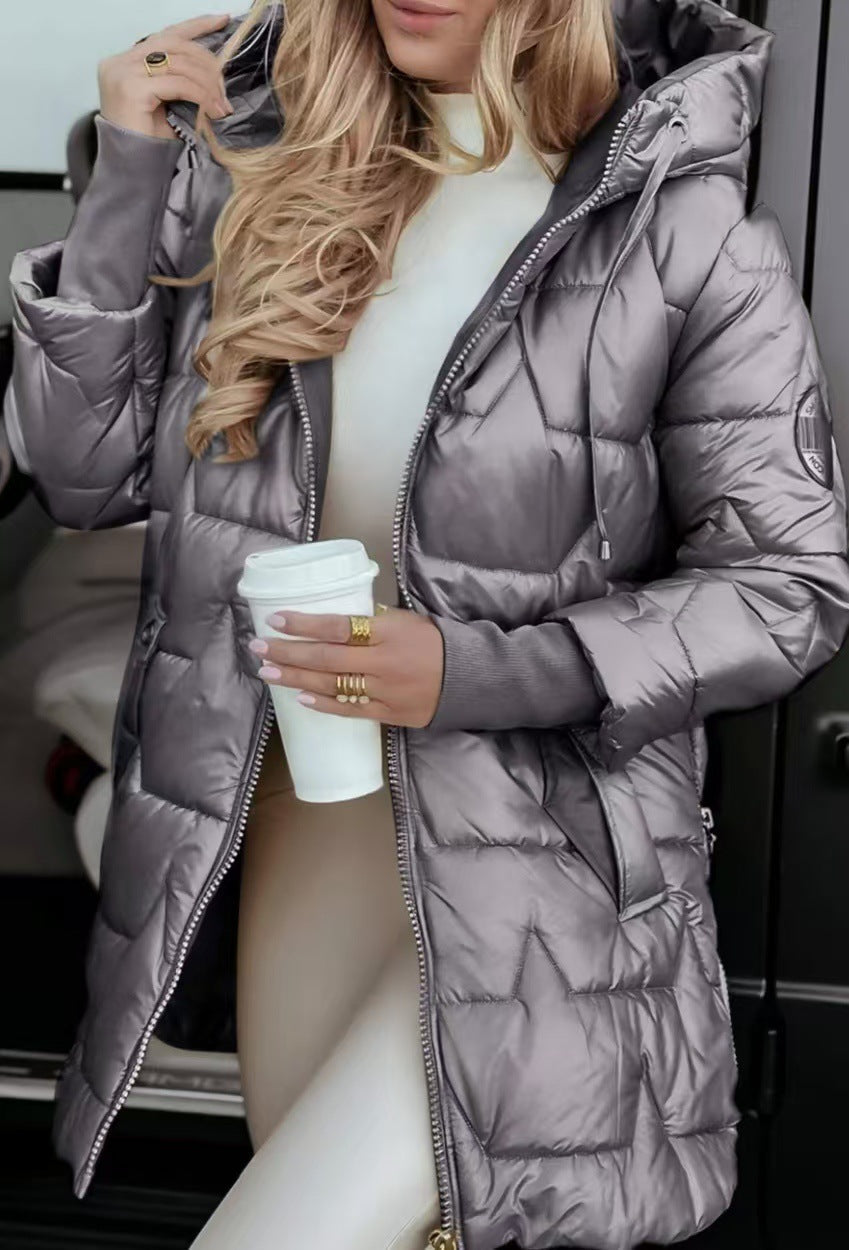 Krohn-e | Stylische Daunenjacke mit Kapuze für Damen
