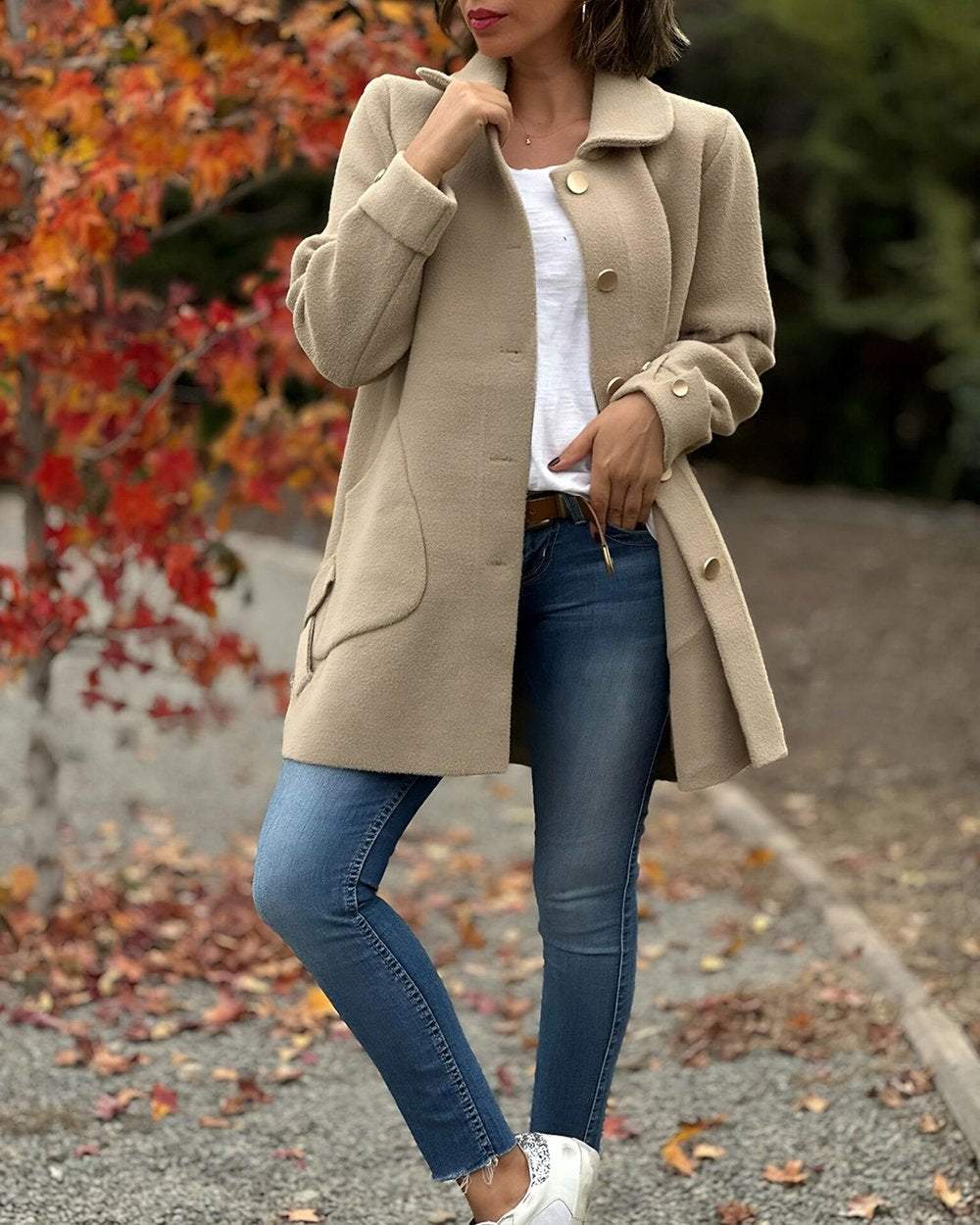 Krohn-e | elegante Jacke mit stilvollem seitlichem Knotendetail