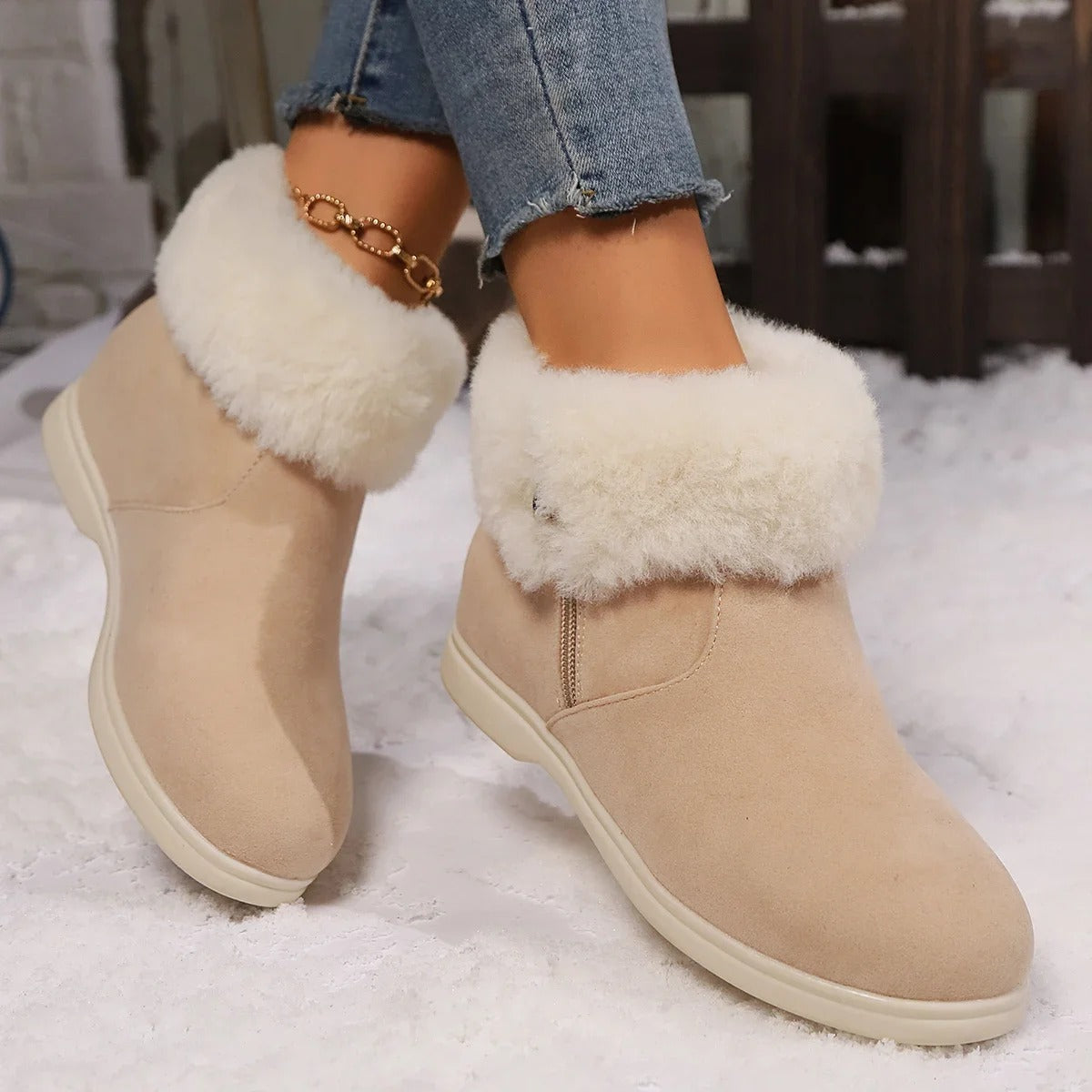 Warme Winterstiefel von Elke® mit Kunstfell