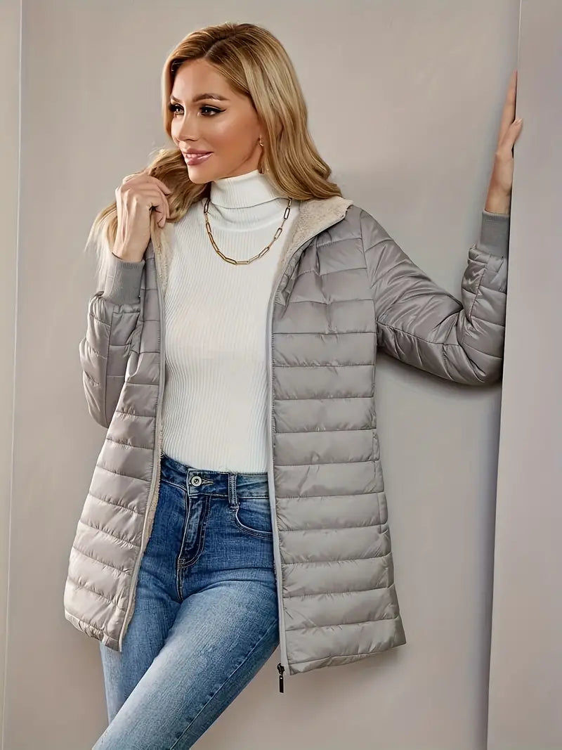 Krohn-e | Fleece Gefütterte Jacke mit Reißverschluss