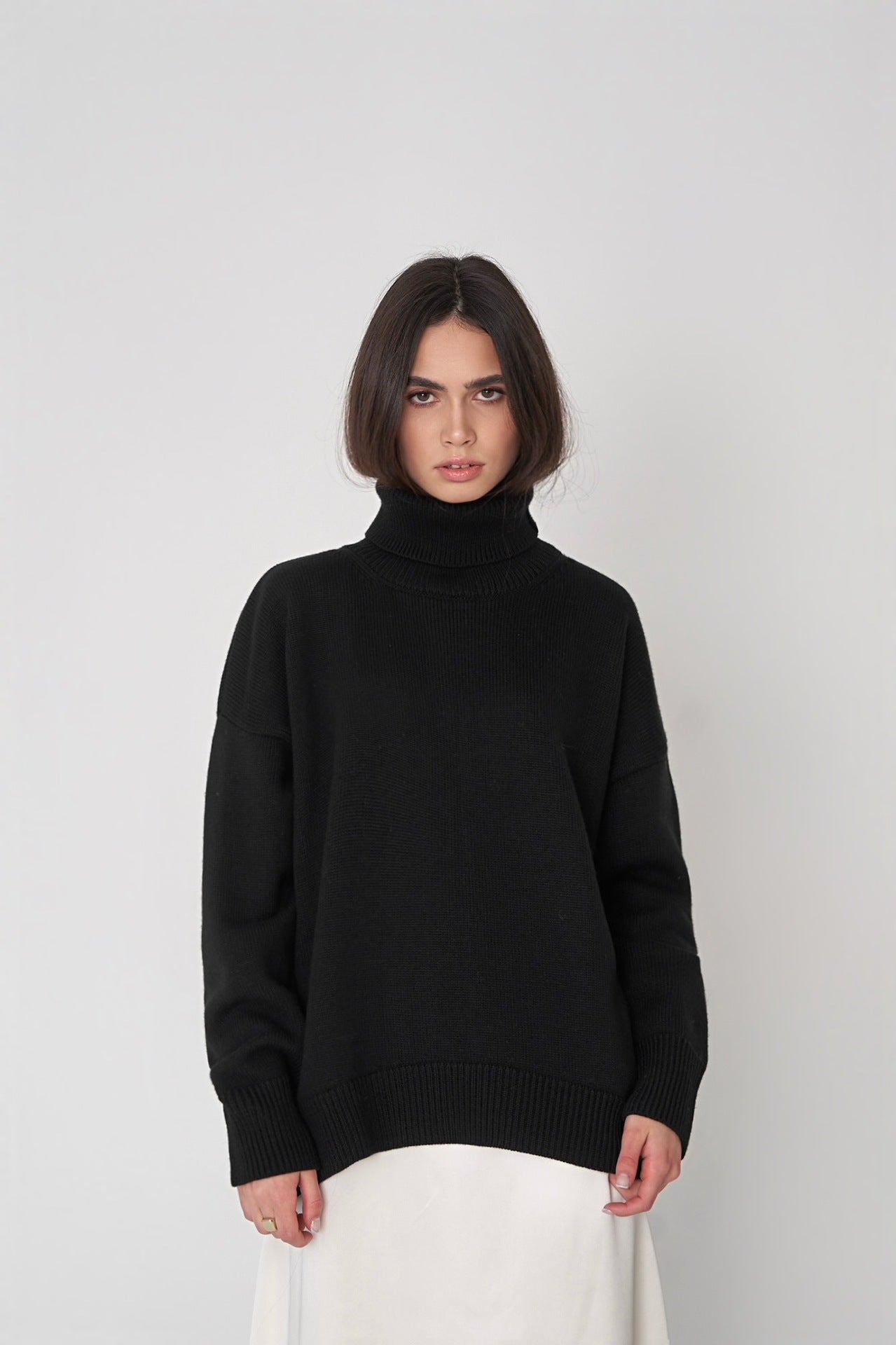 Martinas locker sitzender Rollkragenpullover für den Winter