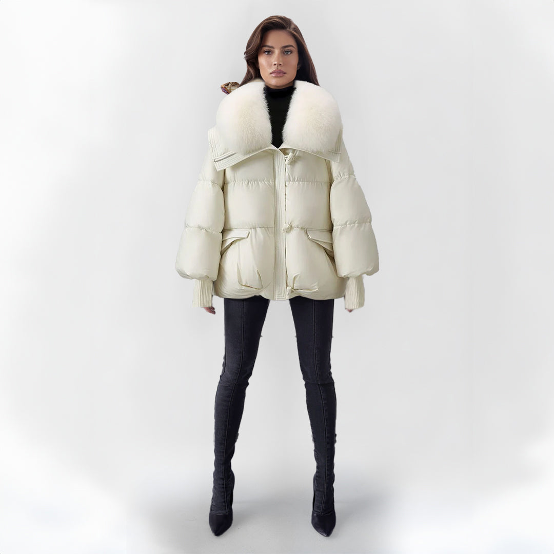 Krohn-e | Pufferjacke mit Kunstpelzkragen