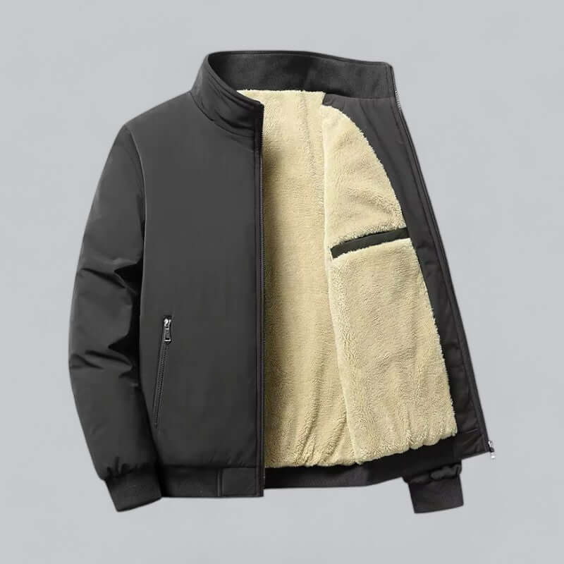 Krohn-e | Herren Wasserabweisende Fleece Winterjacke