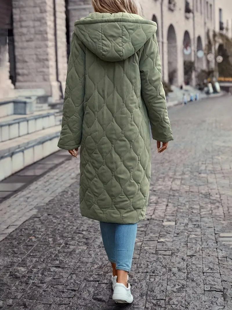 Urith gesteppte Kapuzenjacke mit Fell
