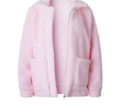 Fleece-Sweatshirt für Damen mit weitem Kragen von Fudus