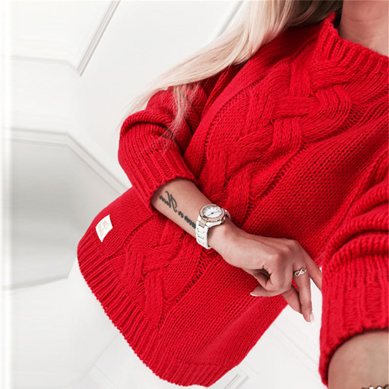 Damen Grobstrickpullover mit elegantem Zopfmuster und lässigem Schnitt Krohn-e