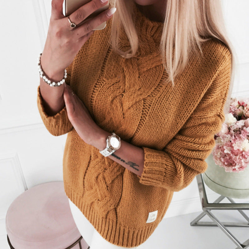 Damen Grobstrickpullover mit elegantem Zopfmuster und lässigem Schnitt Krohn-e