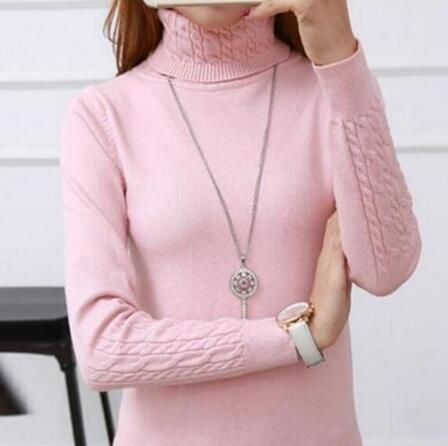 Damen Feinstrickpullover mit hohem Kragen und Zopfmuster Krohn-e